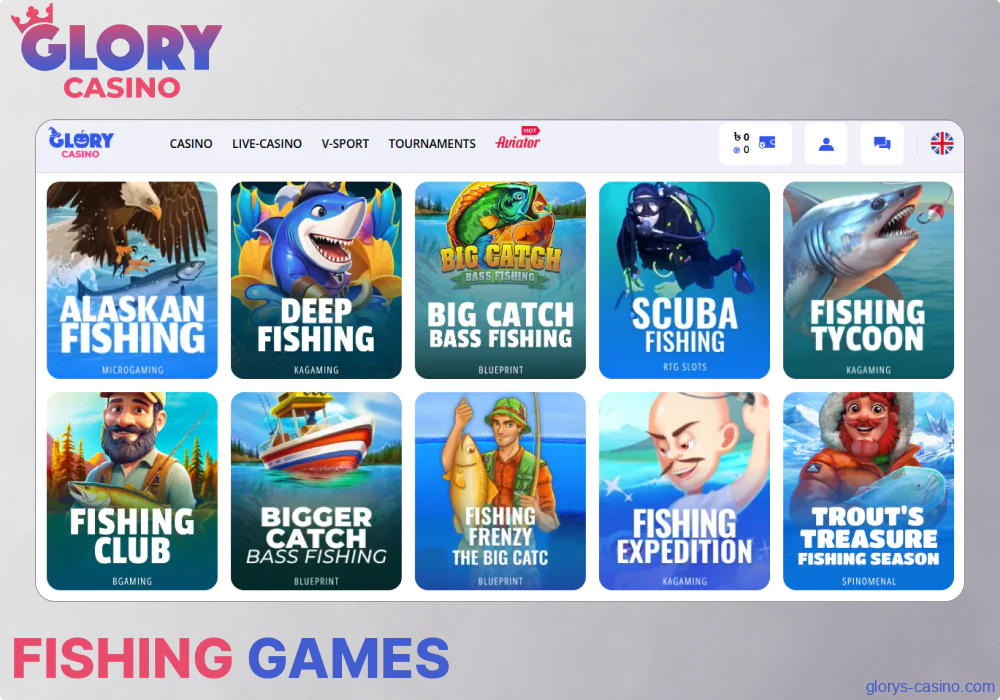 Fishing games available in Glory Casino Bangladesh