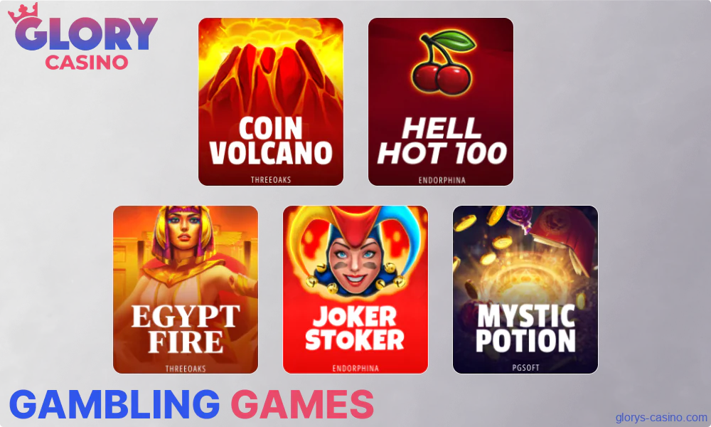 Casino games available in Glory Casino in Bangladesh