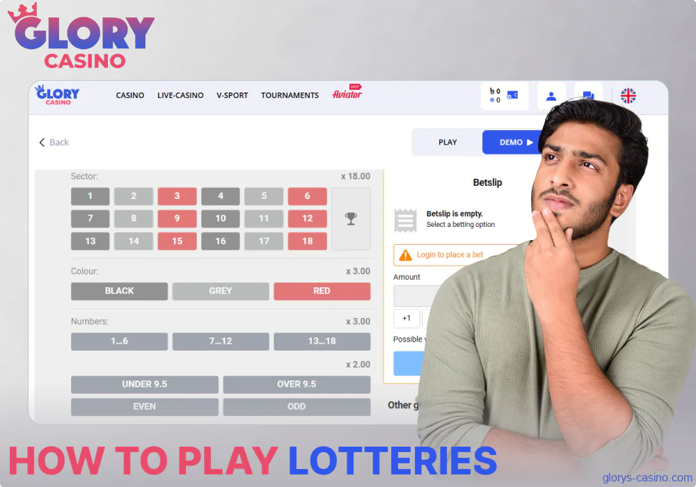 Guide on playing Glory Casino lotteries for players from Bangladesh